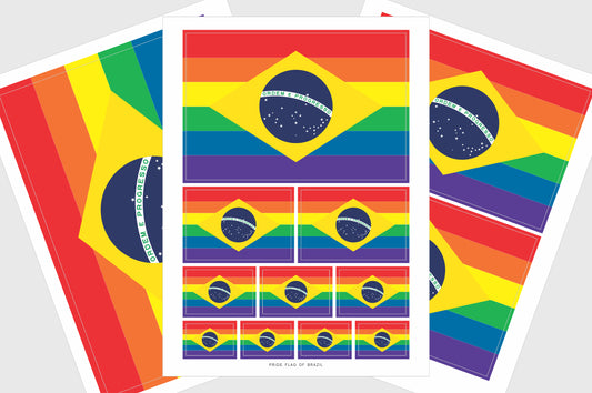 Brazil LGBTQ Pride Flag Stickers