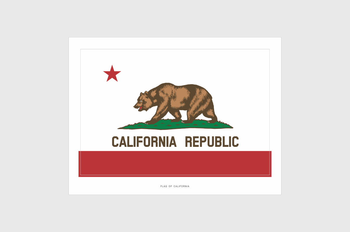 California Flag Stickers