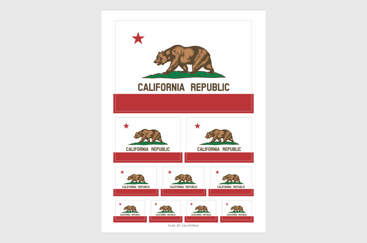 California Flag Stickers