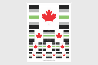 Canada Agender Pride Flag Stickers