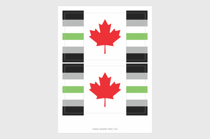 Canada Agender Pride Flag Stickers