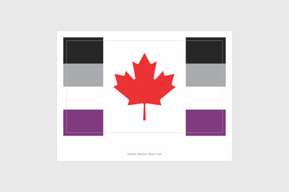 Canada Asexual Pride Flag Stickers