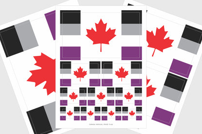 Canada Asexual Pride Flag Stickers