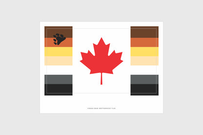 Canada Bear Pride Flag Stickers