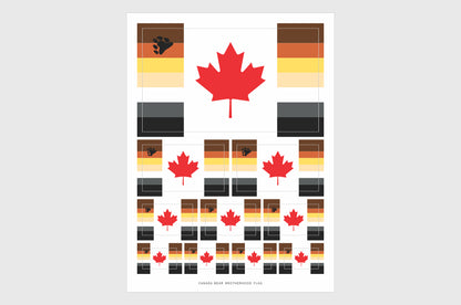 Canada Bear Pride Flag Stickers