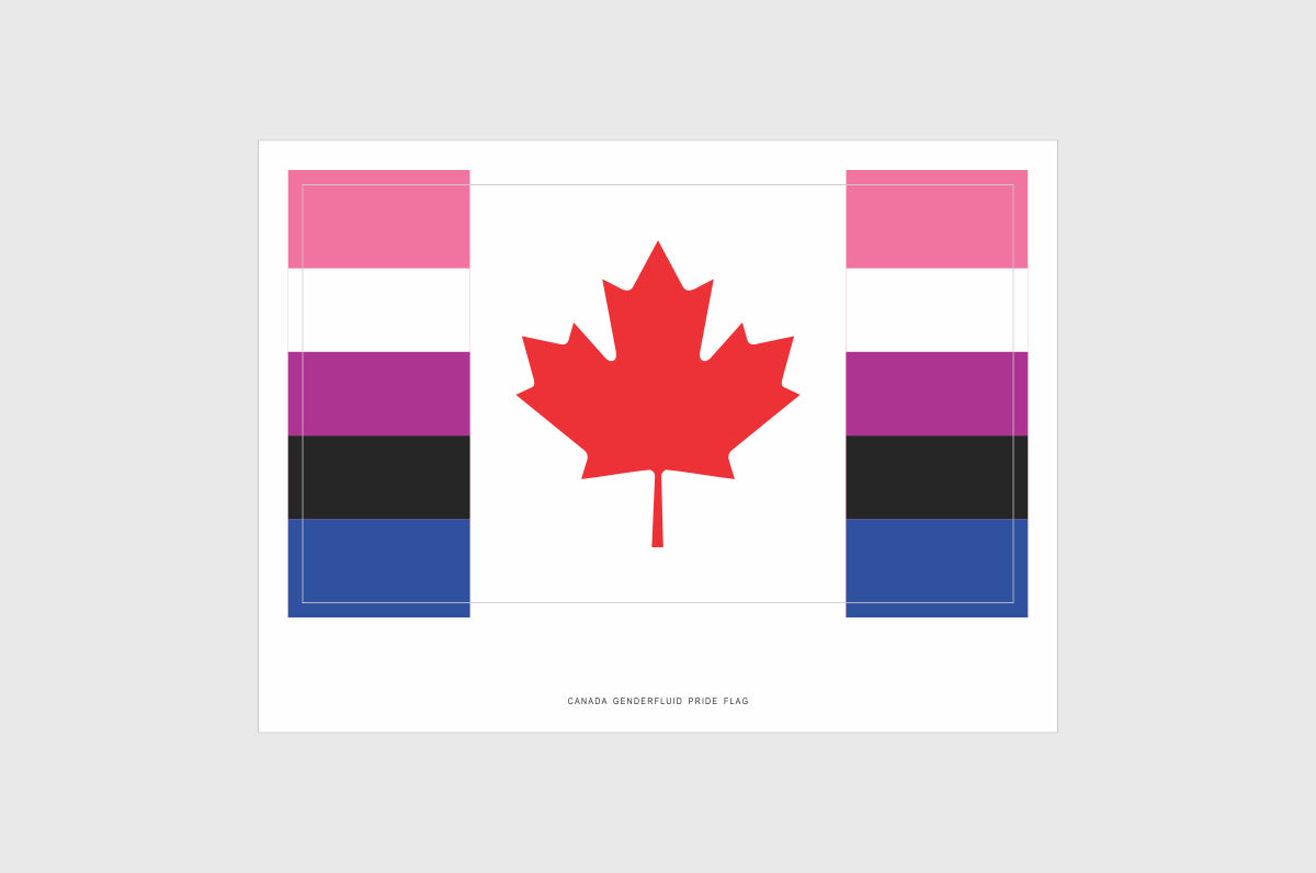 Canada Genderfluid Pride Flag Stickers