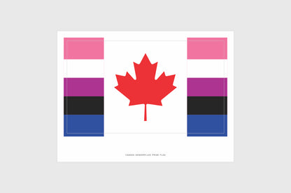 Canada Genderfluid Pride Flag Stickers