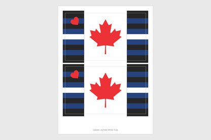 Canada Leather Pride Flag Stickers