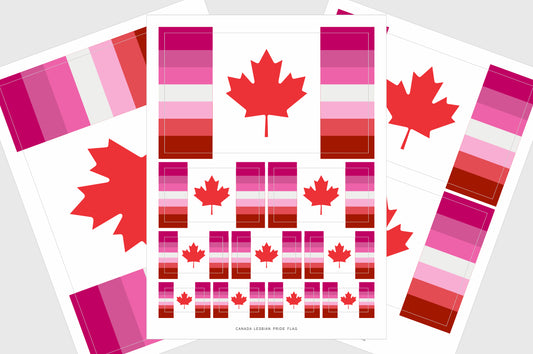 Canada Lesbian Pride Flag Stickers