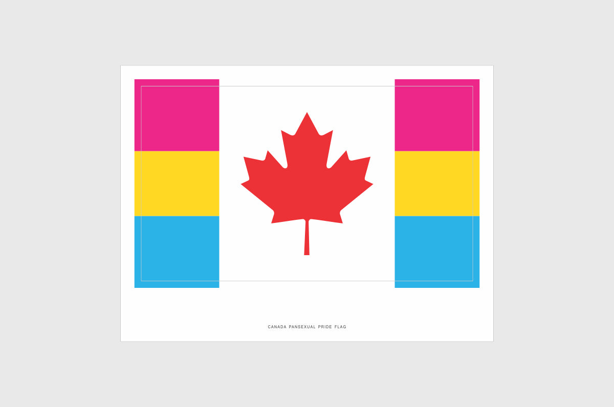 Canada Pansexual Pride Flag Stickers