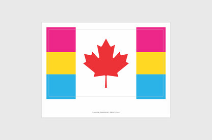 Canada Pansexual Pride Flag Stickers