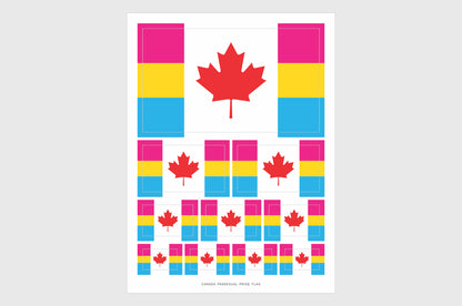 Canada Pansexual Pride Flag Stickers