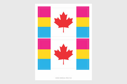 Canada Pansexual Pride Flag Stickers