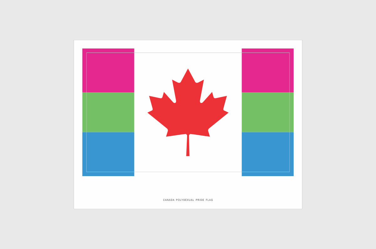 Canada Polysexual Pride Flag Stickers