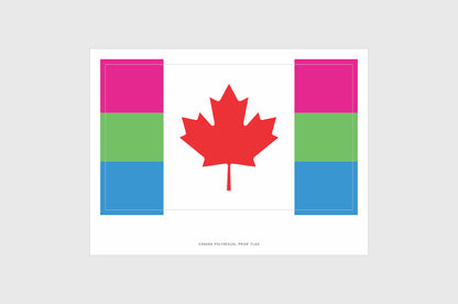 Canada Polysexual Pride Flag Stickers