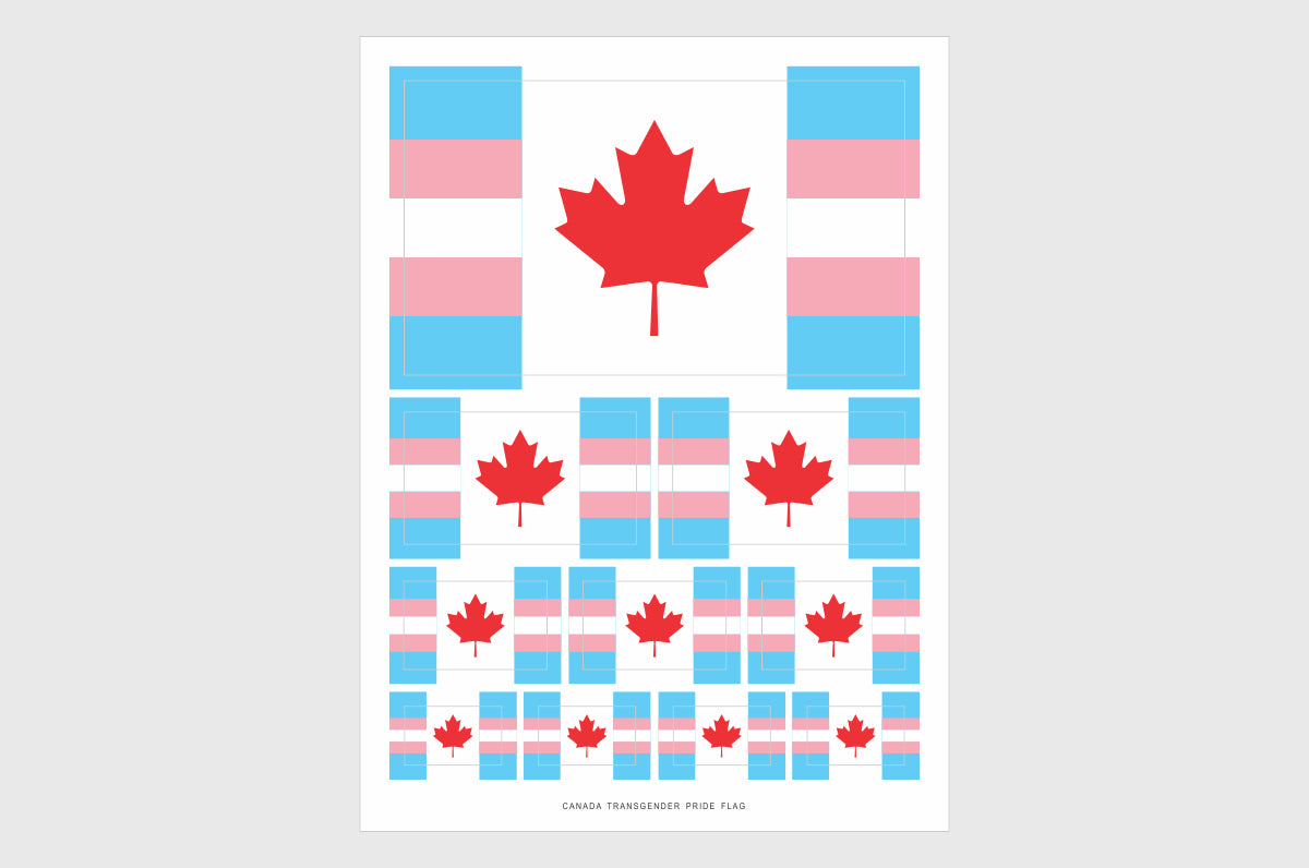 Canada Transgender Pride Flag Stickers