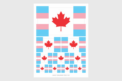 Canada Transgender Pride Flag Stickers