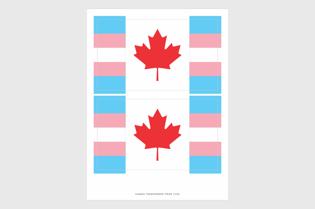 Canada Transgender Pride Flag Stickers