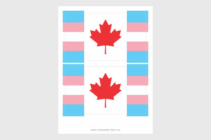 Canada Transgender Pride Flag Stickers