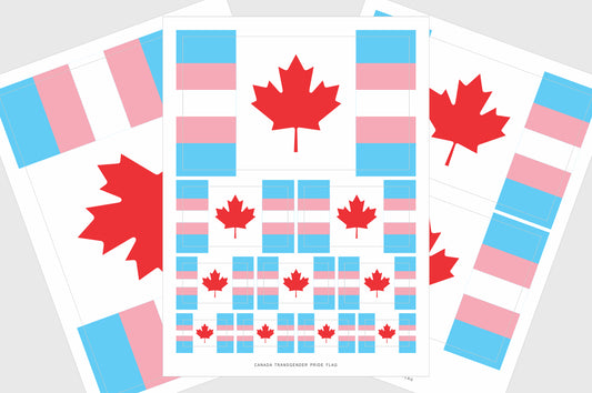 Canada Transgender Pride Flag Stickers