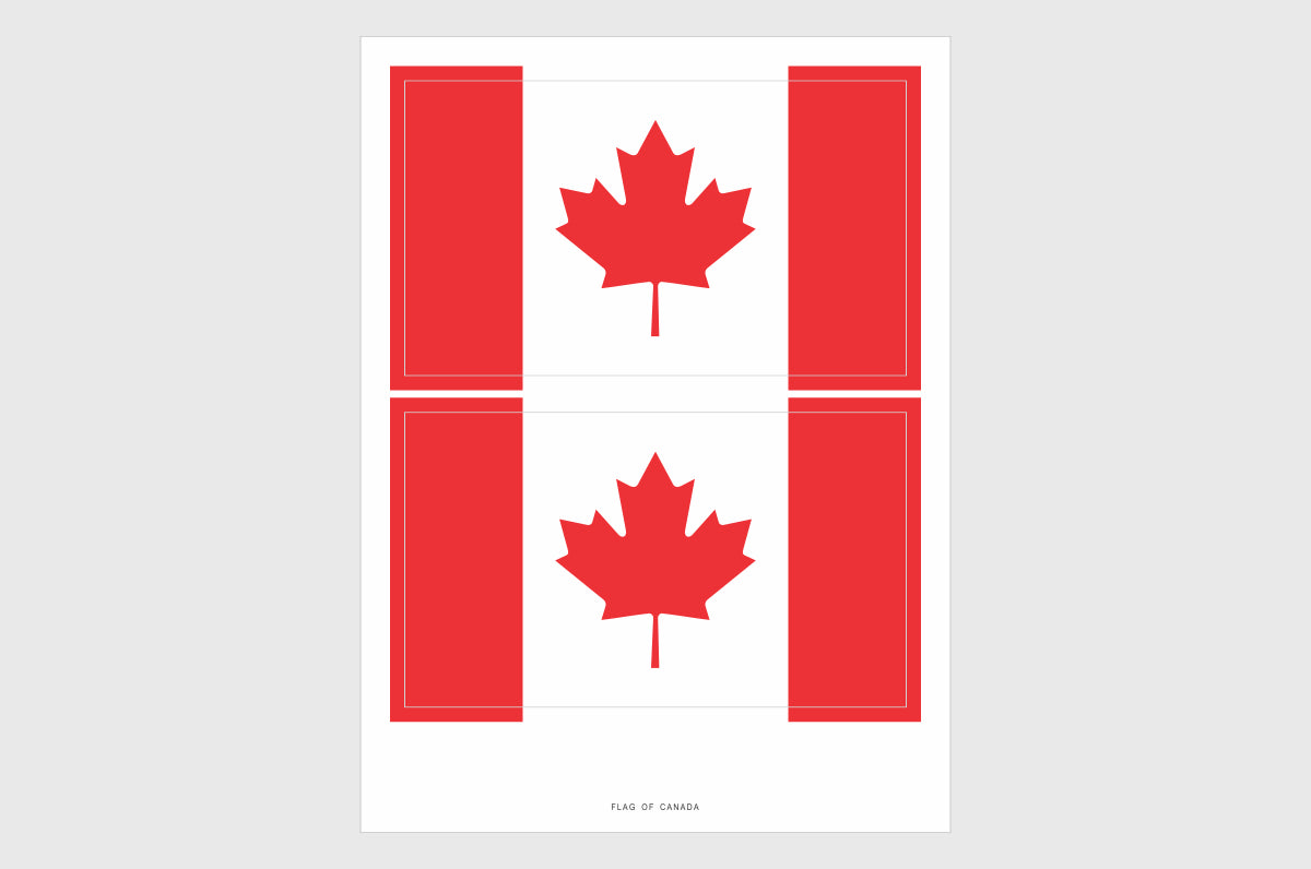 Canada Flag Sticker, Canadian Flag Stickers