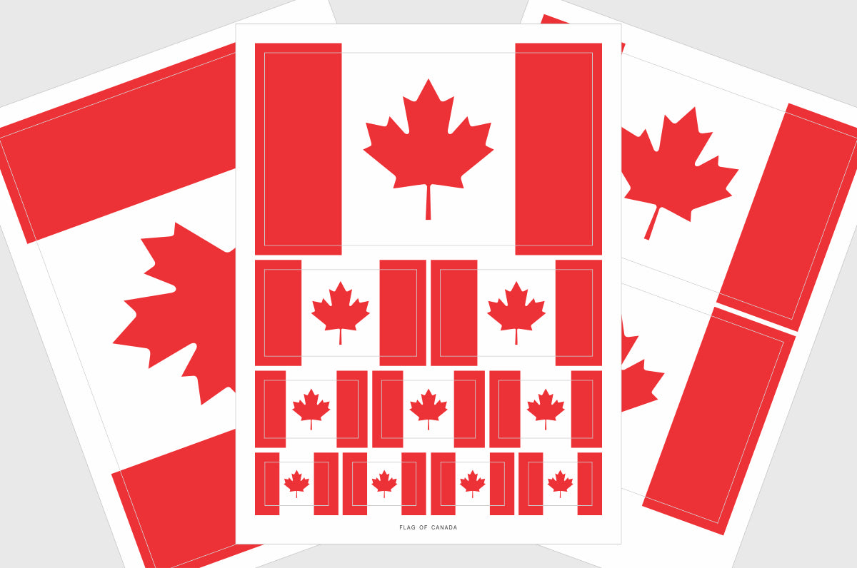 Canada Flag Sticker, Canadian Flag Stickers