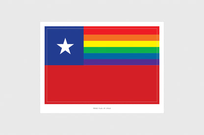 Chile LGBTQ Pride Flag Stickers.