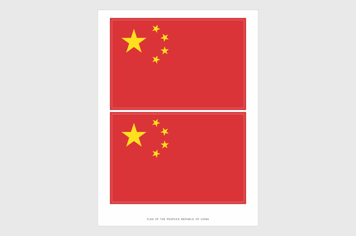 China Flag Stickers.