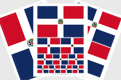 Dominican Republic Flag Stickers