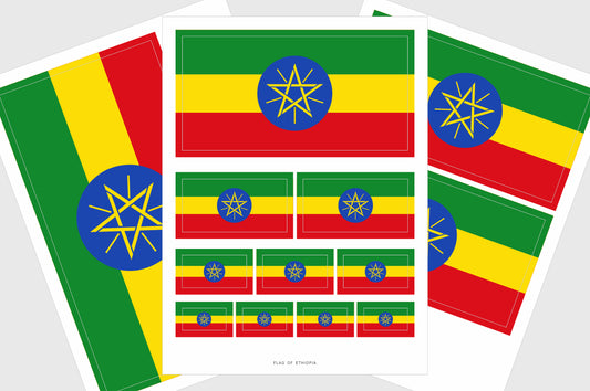 Ethiopia Flag Stickers