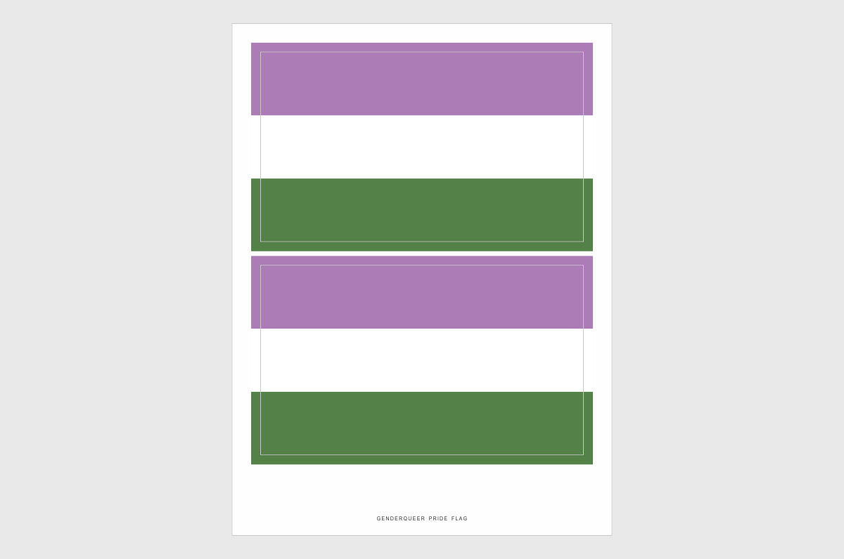 Genderqueer Flag Stickers