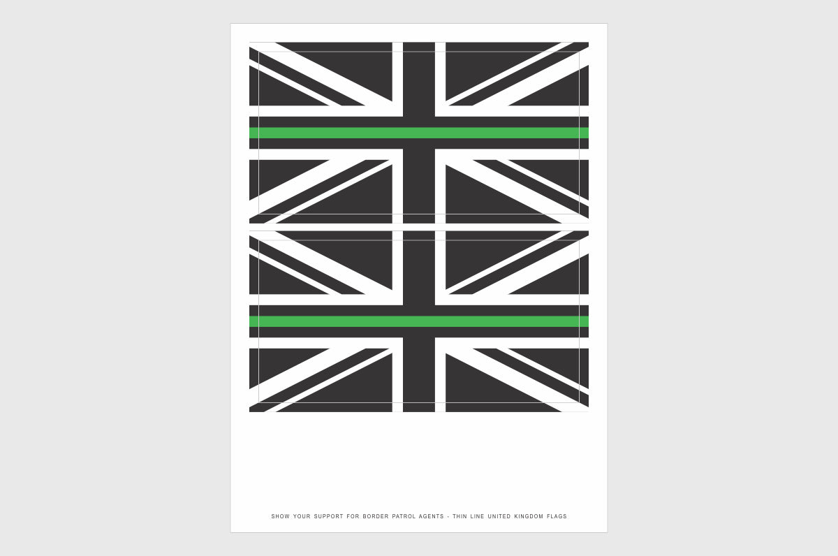 UK Thin Green Line Flag Stickers