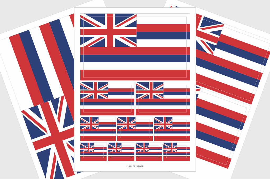 Hawaii Flag Sticker, Weatherproof Vinyl Hawaii Flag Stickers ...