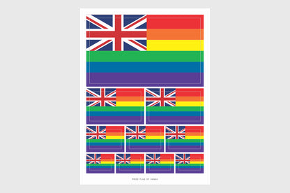 Hawaii LGBTQ Pride Flag Stickers