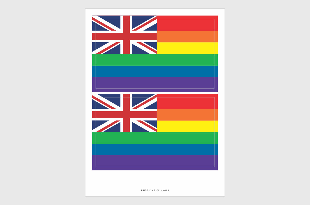 Hawaii LGBTQ Pride Flag Stickers