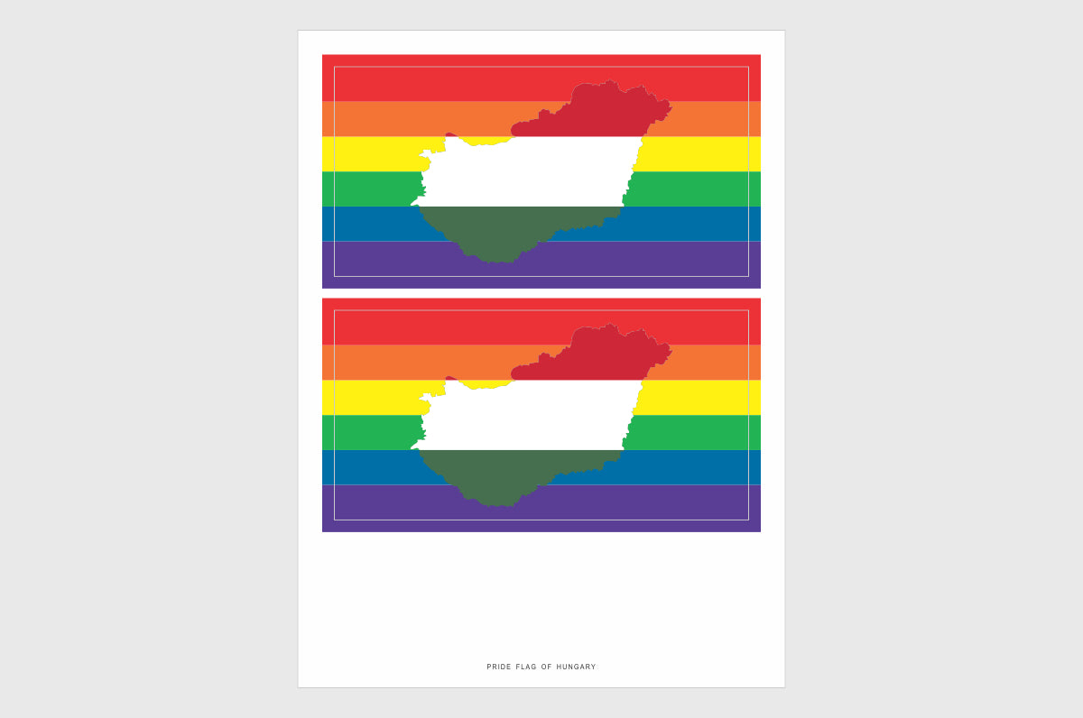 Hungary LGBTQ Pride Flag Stickers