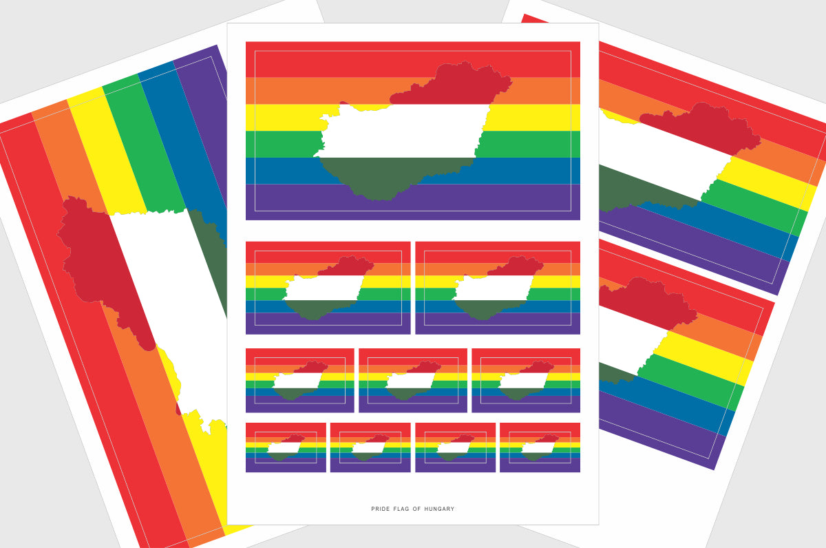 Hungary LGBTQ Pride Flag Stickers