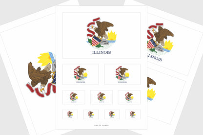 Illinois Flag Stickers