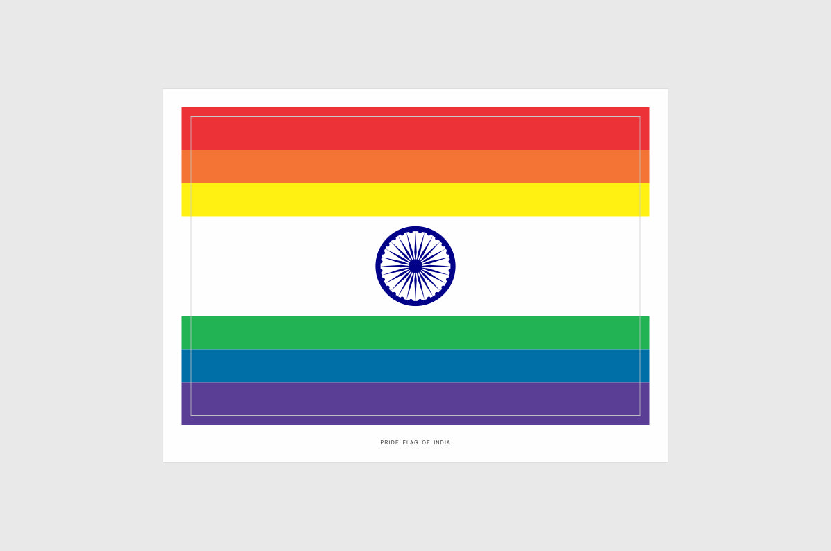 India LGBTQ Pride Flag Stickers