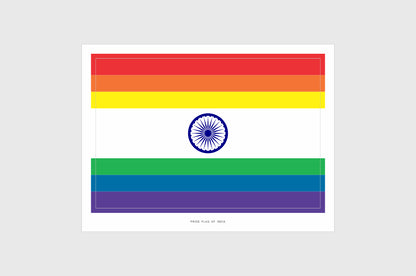 India LGBTQ Pride Flag Stickers