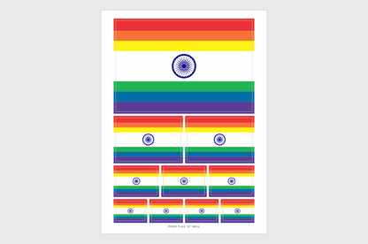 India LGBTQ Pride Flag Stickers