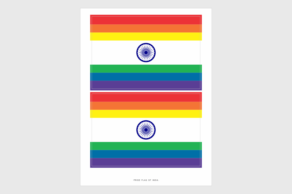 India LGBTQ Pride Flag Stickers