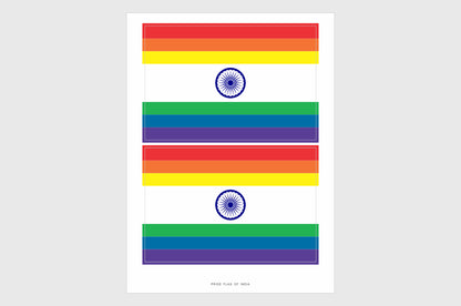 India LGBTQ Pride Flag Stickers