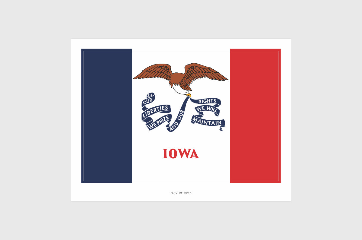 Iowa Flag Stickers