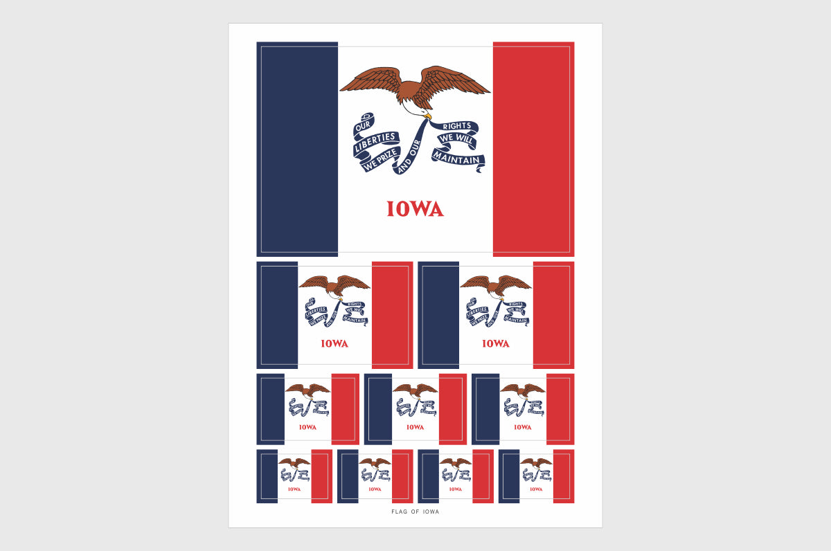 Iowa Flag Stickers