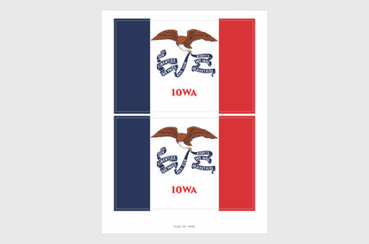 Iowa Flag Stickers