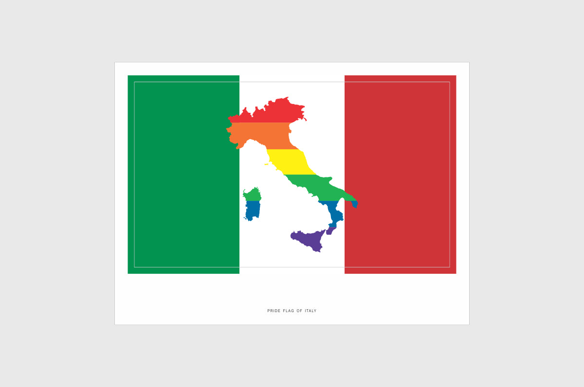 Italy LGBTQ Pride Flag Stickers