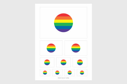 Japan LGBTQ Pride Flag Stickers