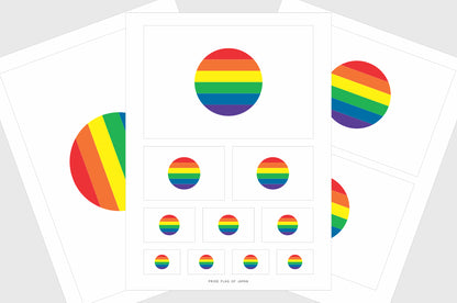 Japan LGBTQ Pride Flag Stickers