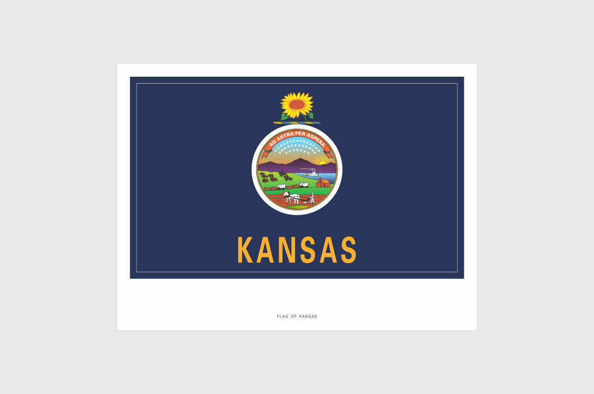 Kansas Flag Stickers